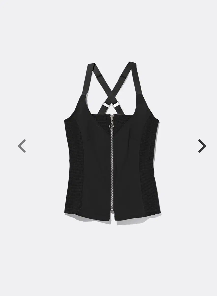 MSCHF ミスチーフ　STRAP ZIP UP SLEEVELESS ブラック ☆MSCHF☆STRAP ZIP UP SLEEVELESS (MISCHIEF/トップスその他